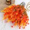 12 Bundles Artificial Fall Flowers (Orange Eucalyptus) 12.4"D x 2.3"W x 3.5"H